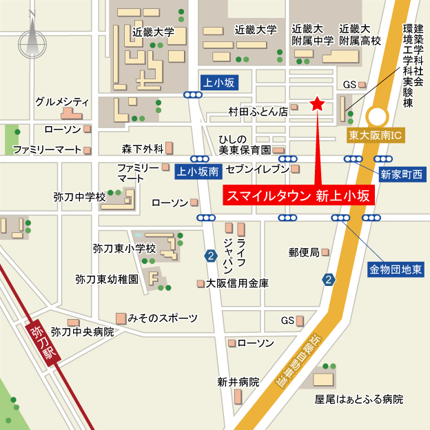 大阪府、不動産物件周辺の地図